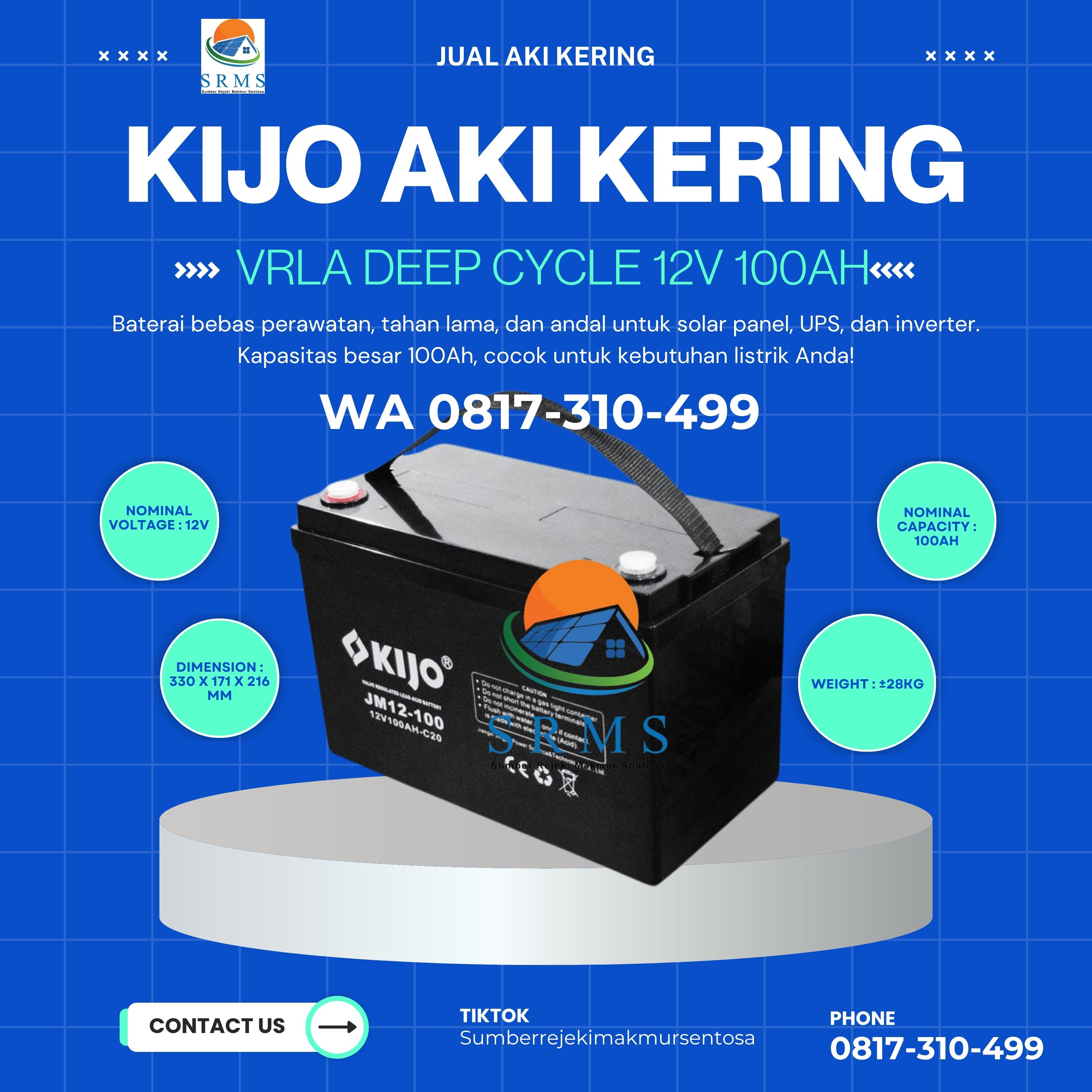 Jual Aki Kering
