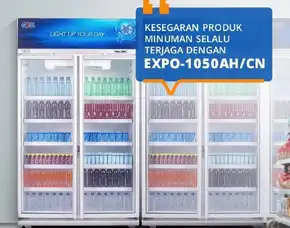 Showcase 2 Pintu 1050l Ukuran Sedang