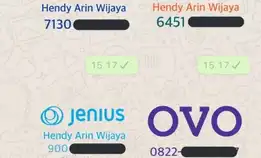 Jasa Desain Sticker Rekening Bank & E - Wallet Whatsapp Costume