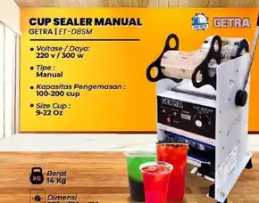 Manual Cup Sealer Getra Mesin Press Minuman