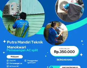 Pasang Ac Komplek Swapen Manokwari 082397921922