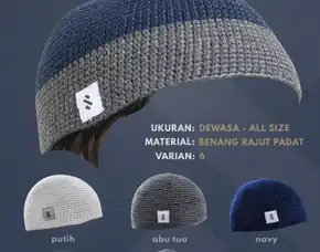 Peci Samhan Niger Yaman Rajut Dewasa Al Manshuroh