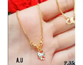 Kalung Anak Titanium Lapis Emas Anti Karat