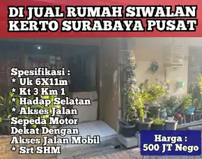 Di Jual Rumah Siwalankerto Surabaya Pusat Strategis