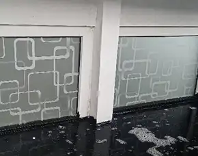Sticker Sandblast Kaca Rumah Serpong
