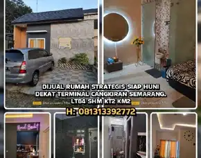 Dijual Rumah Strategis Siap Huni Dekat Terminal Cangkiran Semarang.Lt84 Shm Kt2 Km2