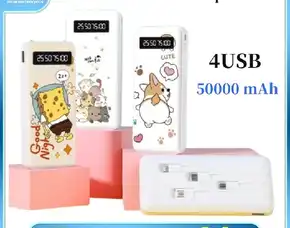 Powerbank 50000mah 4 Kabel Fast Charging Digital Display