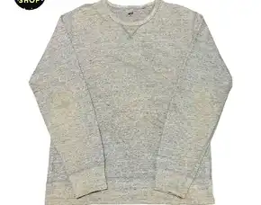 Sweater Crewneck Kasual Uniqlo Basic Abu Abu Sweatshirt