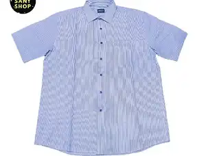 Kemeja Formal Kasual Resmi Kerja Kantor Arrow Garis Garis Stripes Short Sleeve Lengan Pendek