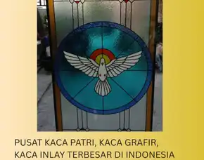 Pesan Kaca Stained Kaca Patri Grafir Inlay Gereja Kepulauan Anambas