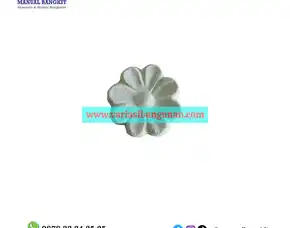 Ornamen Dinding Bulat Motif Bunga Mini