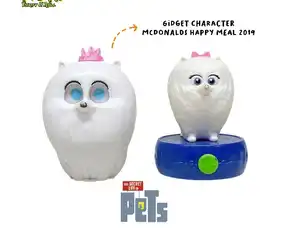 Paket Bundling Mainan Koleksi Mcdonalds Happy Meal Toy Figur Gidget The Secret Life Of Pets 2 Tahun