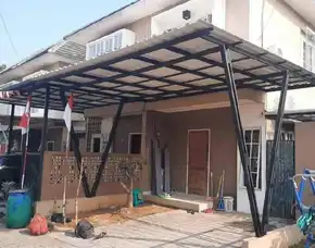 Kanopi Rumah Minimalis Modern Bahan Besi Holo