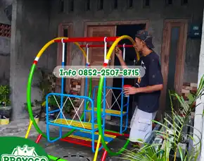 Desain Ayunan Besi Single Dan Mainan Playground Outdoor Pondokmelati Bekasi