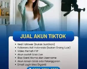 Jual Akun Tiktok Followers Asli Indonesia
