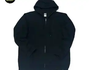 Jaket Sweater Hoodie Gildan Basic Polos Hitam Lengan Panjang