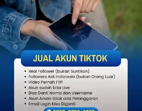 Jual Akun Tiktok Asli Indonesia