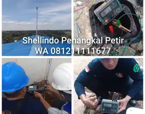 Residensial Rod 1m Grounding Pasang Penangkal Petir Lawanggintung