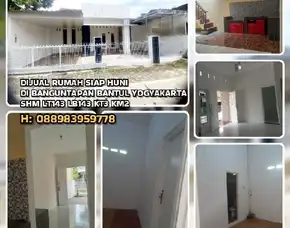 Dijual Rumah Siap Huni Di Banguntapan Bantul Yogyakarta. Shm Lt143 Lb143 Kt3 Km2