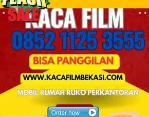 Pasang Kaca Film Rumah Bekasi Hitam Riben Termurah