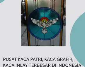 Pesan Kaca Stained Kaca Patri Grafir Inlay Gereja Tanjung Pinang