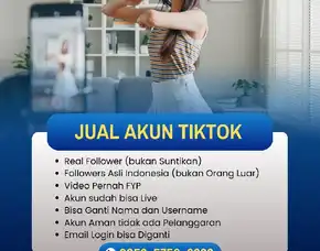 Jual Akun Tiktok Bisa Ganti Nama Pengguna
