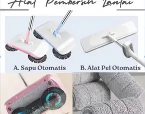 Alat Pel Lantai Otomatis Alat Sapu Lantai Otomatis Refill Kain Pel Spray Mop Kain Mop Microfiber Ref
