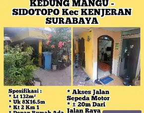 Rumah Di Jual Kedung Mangu - Sidotopo Kec Kenjeran Surabaya Jual Murah