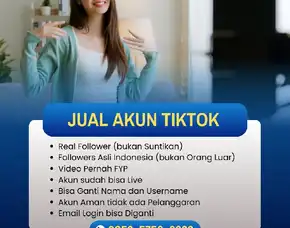 Jual Akun Tiktok 7k Followers