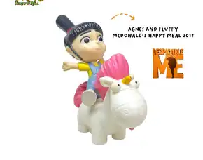 Mainan Koleksi Mini Figure Agnes And Fluffy Despicable Me Mcdonalds Happy Meal Toy Dekorasi