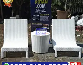 Pengrajin Kursi Santai Kolam Renang Sunbed Sun Lounger Rotan Sintetis  Model Buntung