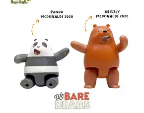 Paket Bundling Mainan Koleksi Mcdonalds Happy Meal Toy Figure We Bare Bears 2020 Pajangan Dekorasi