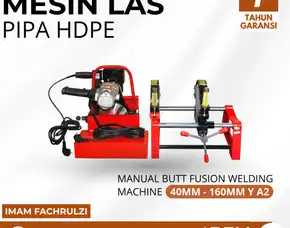 Mesin Pemanas Pipa Hdpe Type Y Manual Butt Fusion 2 Clamp  Ukuran 160mm
