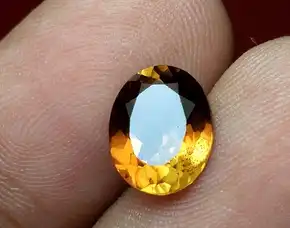 Natural Topaz Yellow Brown Asli Batu