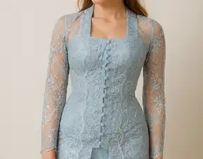 Promo, Kebaya Modern Wisuda Kutubaru Krah Sunda, Bustier, Brokat Tunangan, Manado, Neng Lina Kebaya