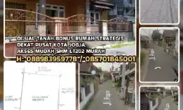 Tanah Bonus Rumah Strategis Dekat Pusat Kota Jogja. Shm Lt202 Cocok Untuk Hunian Atau Tempat Usaha