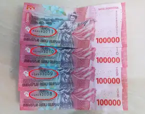 Jual Uang Kertas Nomor Seri Berurutan 4 Lembar