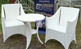 Pengrajin Kursi Teras Rotan Sintetis Cocok Untuk Rumah & Balkon Hotel