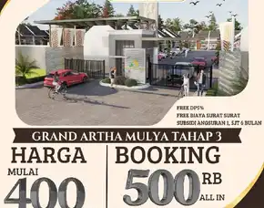 Rumah 1 Lantai Bebas Banjir, Grand Artha Mulya Harga Mulai 400 Juta