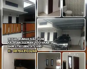 Dijual Rumah Siap Huni Di Kalasan Sleman Yogyakarta. Shm Lt90 Lb90 Kt2 Km1
