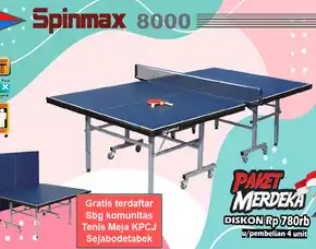 Tenis Meja Pingpong Merk Spinmax 8000