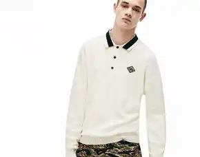 Jaket Sweaters Lacoste Live Boxy Colour White Size M Preloved