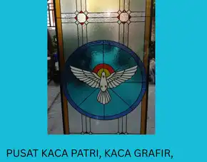 Pesan Tukang Kaca Patri Grafir Inlay Gereja Lingga