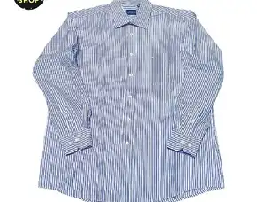 Kemeja Lengan Panjang Kasual Kantor Formal Arrow Garis Garis