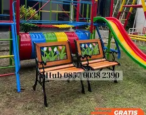 Pusat Bangku Modern Kombinasi Kayu Panjang Santai Kec Watukumpul Pemalang