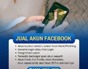 Jual Akun Facebook Bukan Hasil Phising