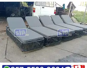 Sunbed Sun Lounger Kursi Santai Rotan Sintetis