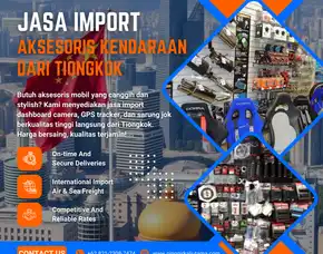 Jasa Import Aksesoris Kendaraan Dari Tiongkok